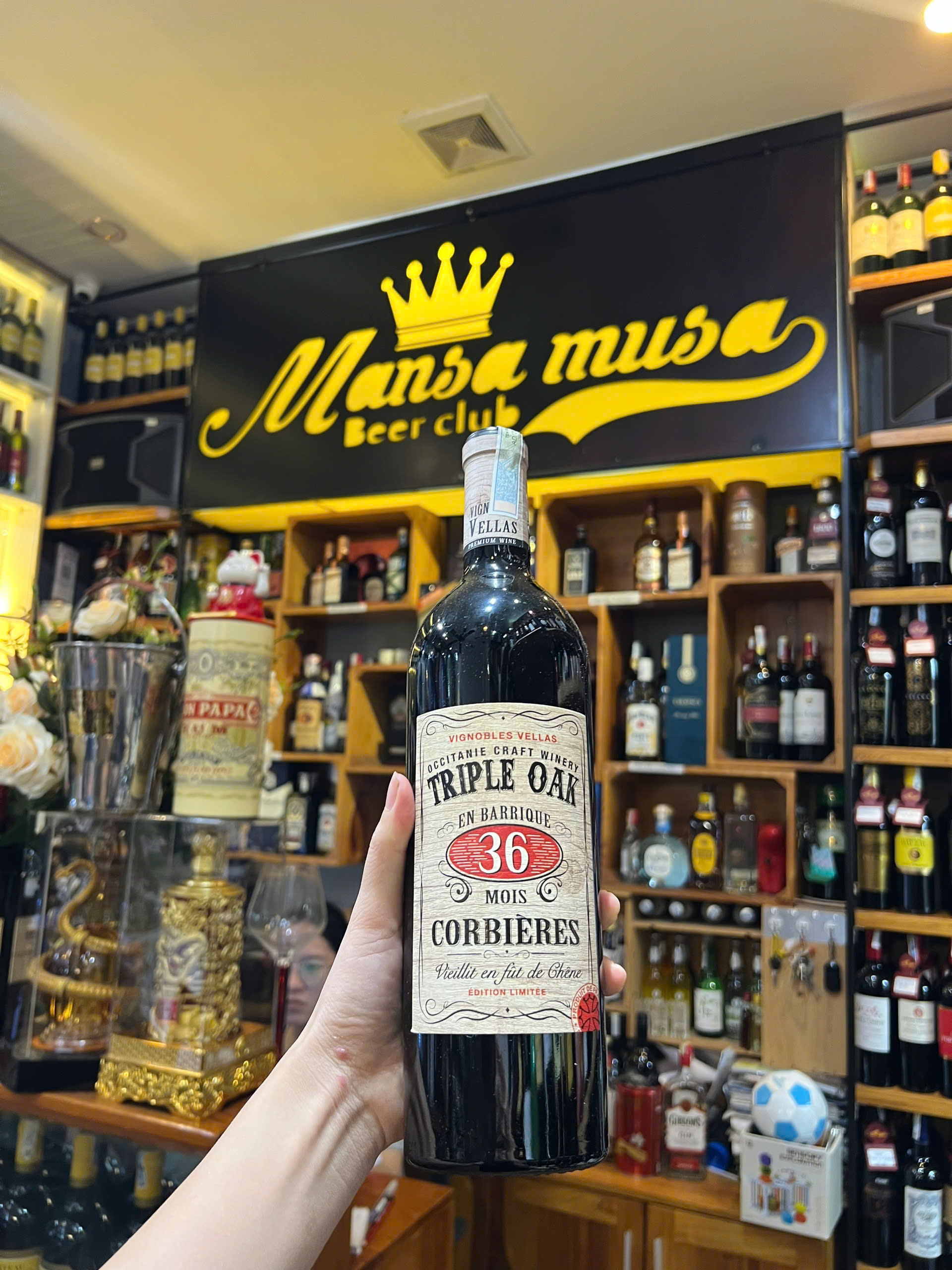 Rượu vang pháp triple oak 36 mois corbières