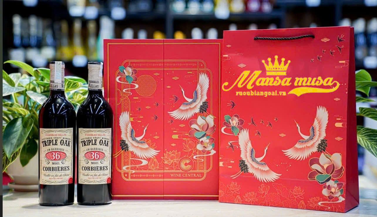 Rượu vang pháp triple oak 36 mois corbières