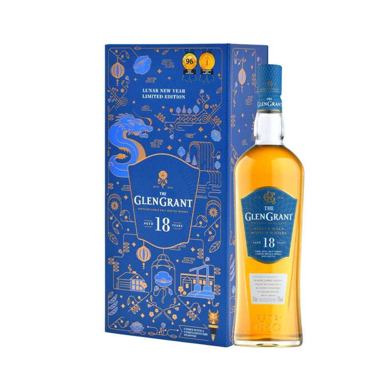 rượu whisky glen grant 18 hộp quà tết 2024