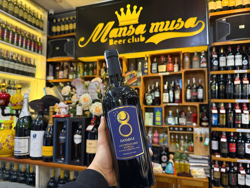 mua rượu vang ý 8 databile negroamaro chính hãng ở đâu?