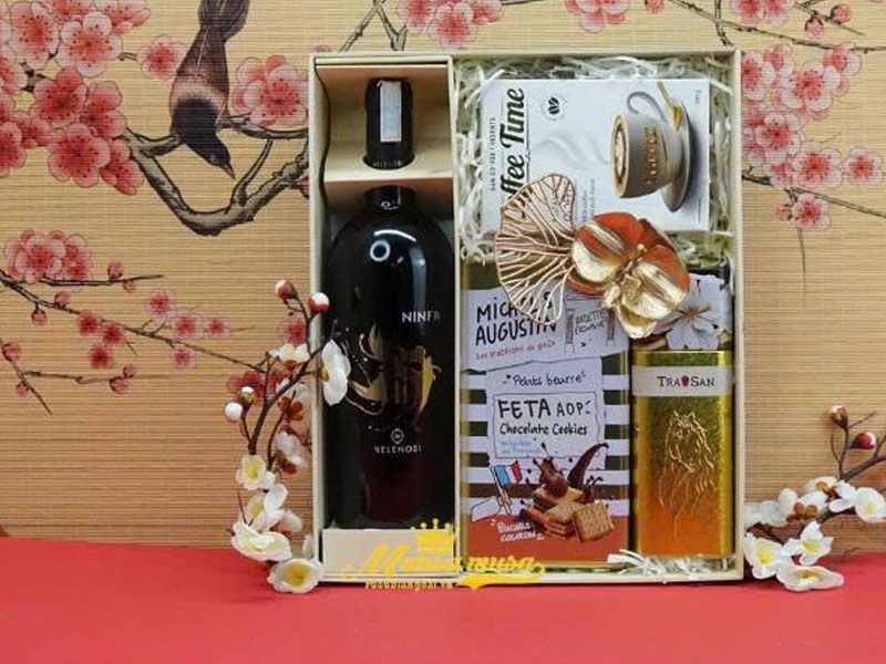 hộp quà rượu vang tết 2026 sang trọng và đẳng cấp