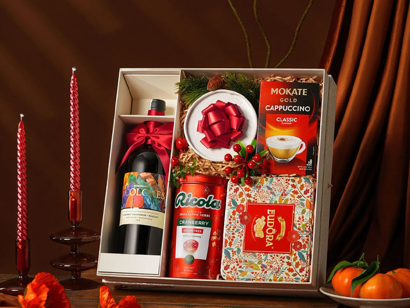 hộp quà rượu vang tết 2026 sang trọng và đẳng cấp