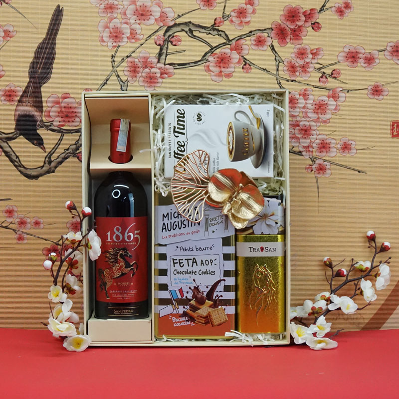 hộp quà tết 2026 rượu vang chile ms004