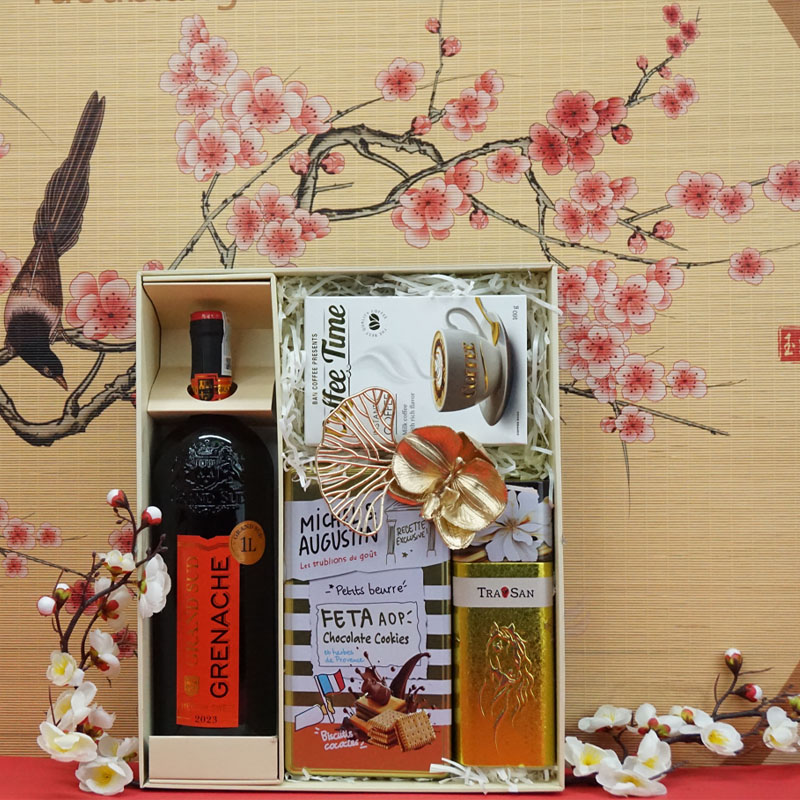 hộp quà tết 2026 rượu vang pháp ms0027