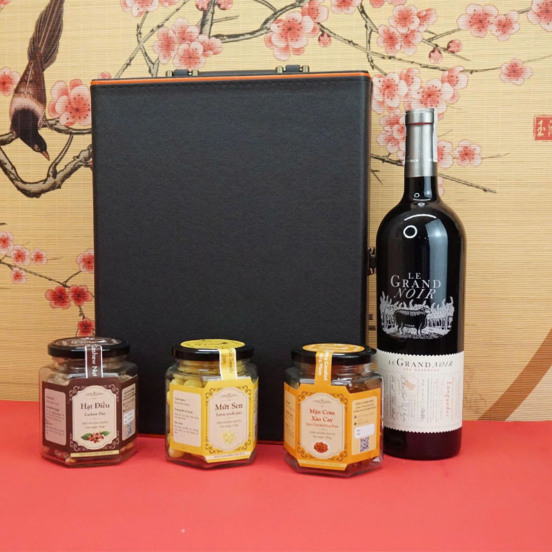 hộp quà tết 2026 rượu vang pháp ms0038