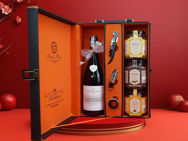 hộp quà tết 2026 rượu vang pháp ms0040