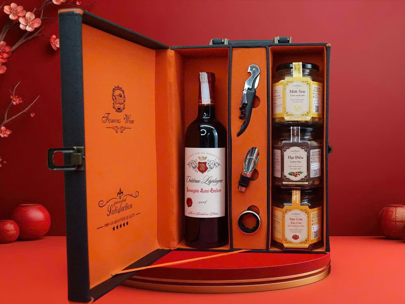 hộp quà tết 2026 rượu vang pháp ms032