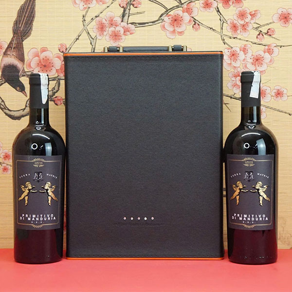 hộp quà tết 2026 rượu vang ý cao cấp sang trọng