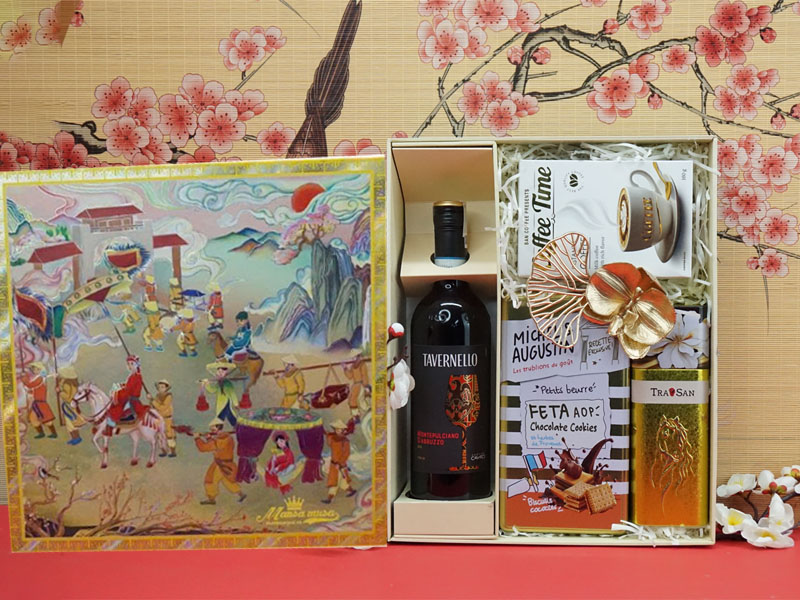 hộp quà tết 2026 rượu vang ý ms0021