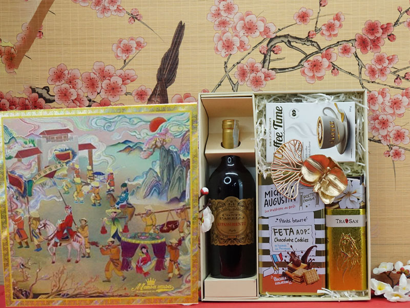 hộp quà tết 2026 rượu vang ý ms0023