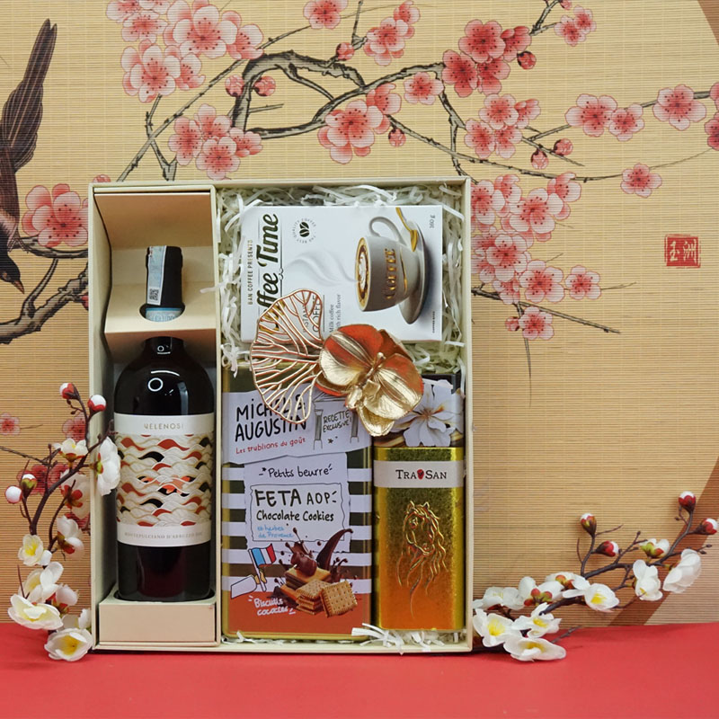 hộp quà tết 2026 rượu vang ý ms006