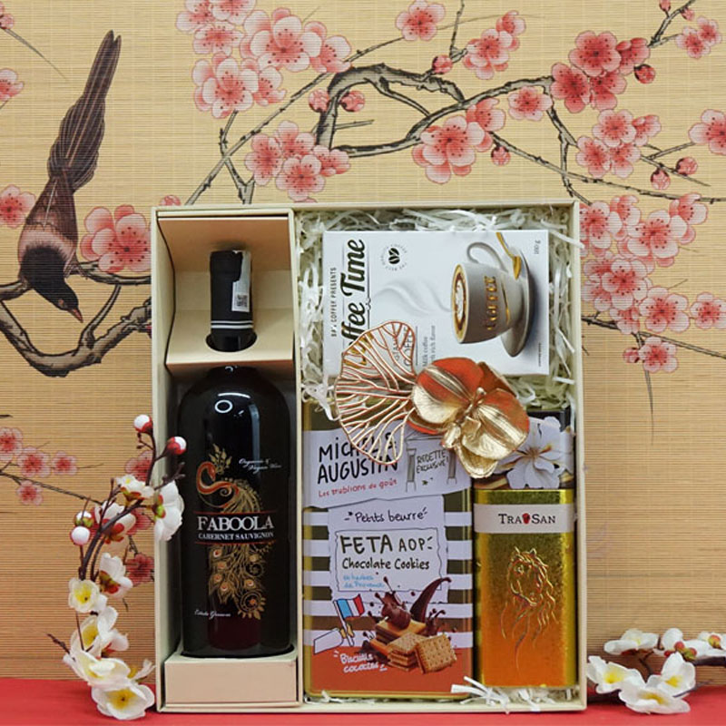 hộp quà tết 2026 rượu vang ý ms008