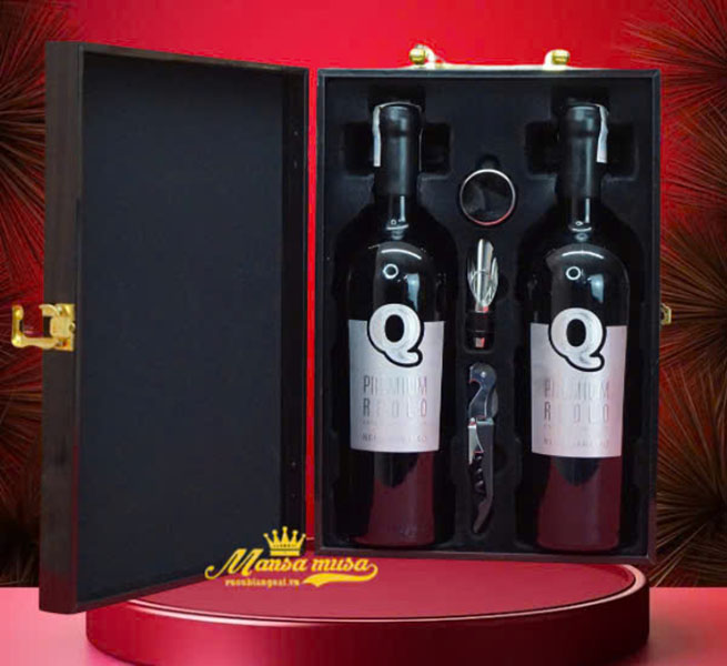 hộp quà tết 2026 rượu vang ý sang trọng đẳng cấp