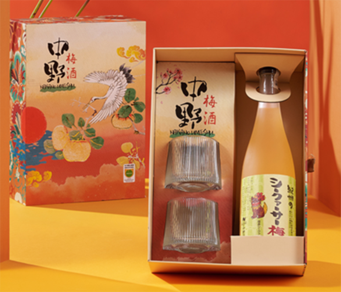 hộp quà tết rượu mơ sang trọng, ý nghĩa cho năm mới 2025