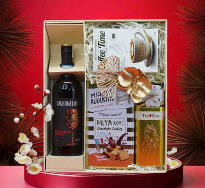 hộp quà tết rượu vang 300k sang trọng, giá rẻ cho năm 2026