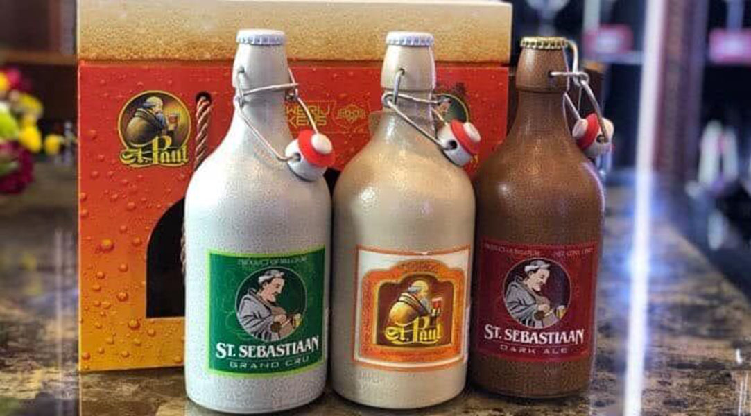 hộp quà bia sứ vàng/xanh sang trọng tại quận ba đình cao cấp