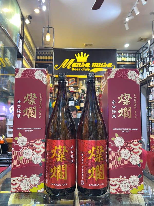 rượu nhật sanran aka junmai karakuchi