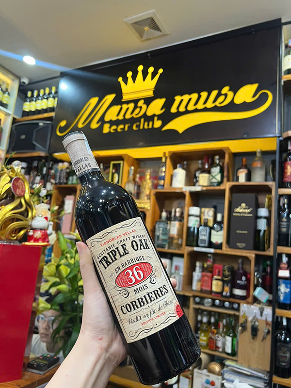 rượu vang triple oak 36 mois corbières