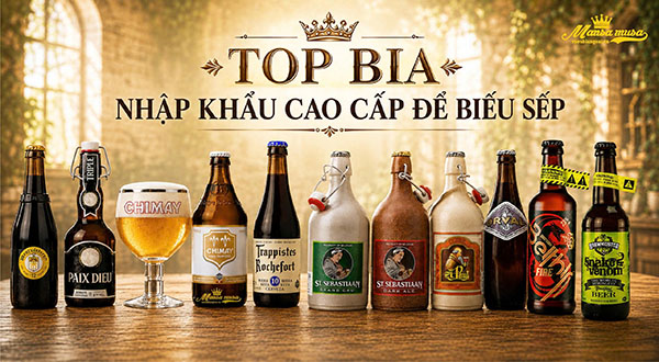 bia biếu sếp đẳng cấp nhất 2026: top bia nhập khẩu cao cấp