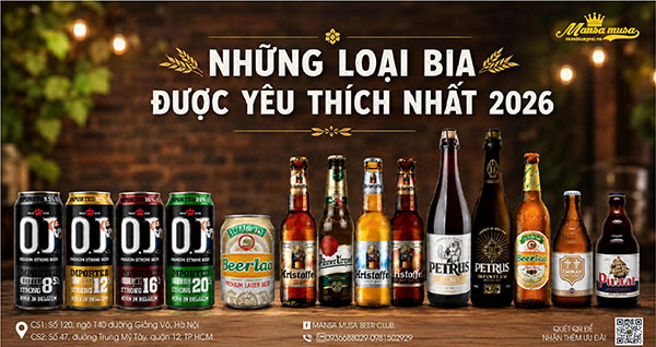 bia được yêu thích 2026: ưu đãi mua 6 tặng 1 bia nhập khẩu