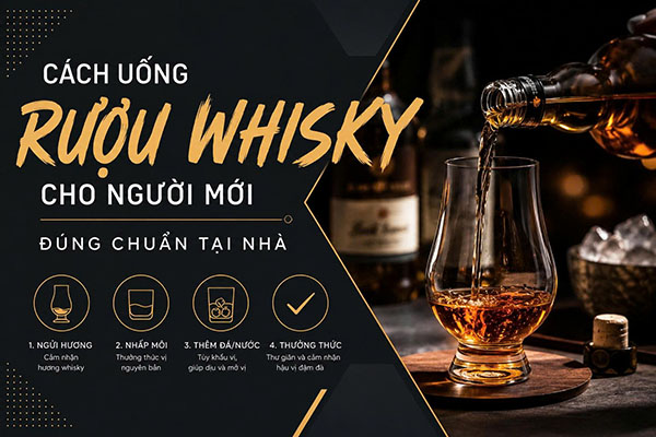 cách uống rượu whisky cho người mới đúng chuẩn tại nhà