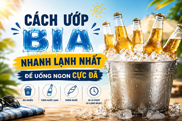 cách ướp bia nhanh lạnh nhất để uống ngon cực đã