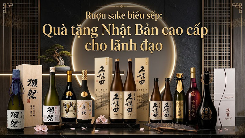 rượu sake biếu sếp: quà tặng nhật bản cao cấp cho lãnh đạo