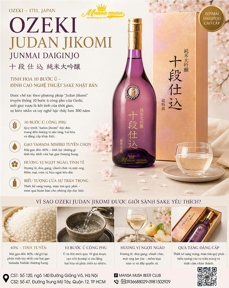 rượu sake biếu sếp - top chai junmai daiginjo thượng hạng