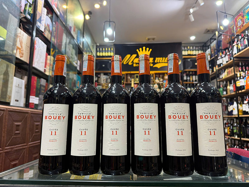 rượu vang pháp famille bouey cuvée 11 merlot