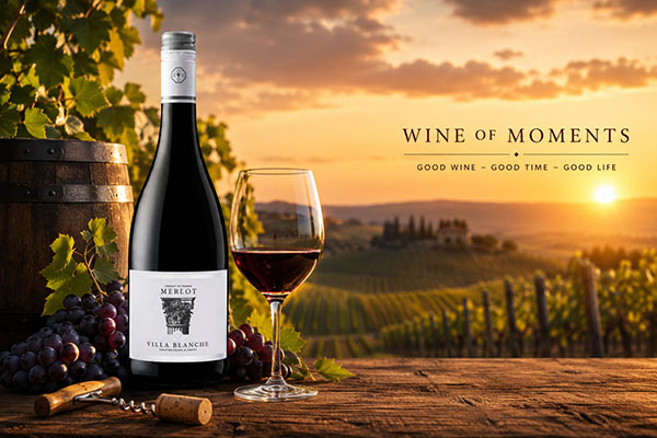 rượu vang villa blanche merlot – calmel & joseph