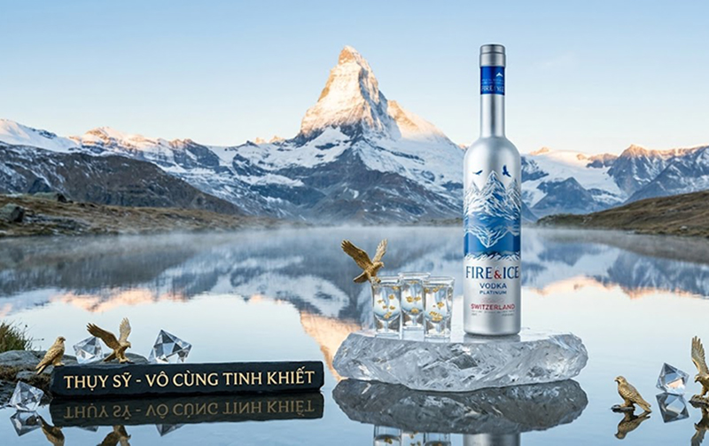 rượu vodka fire & ice vodka gold premium 700ml rượu vodka fire & ice vodka gold premium 700ml