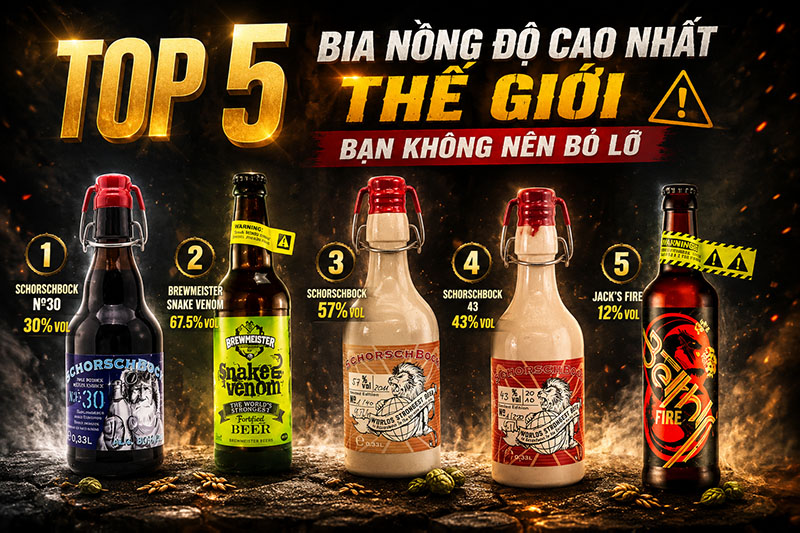 top 5 bia nồng độ cao nhất thế giới bạn không nên bỏ lỡ