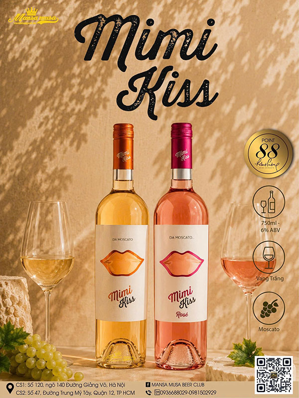 vang ngọt mimi kiss dolce moscato