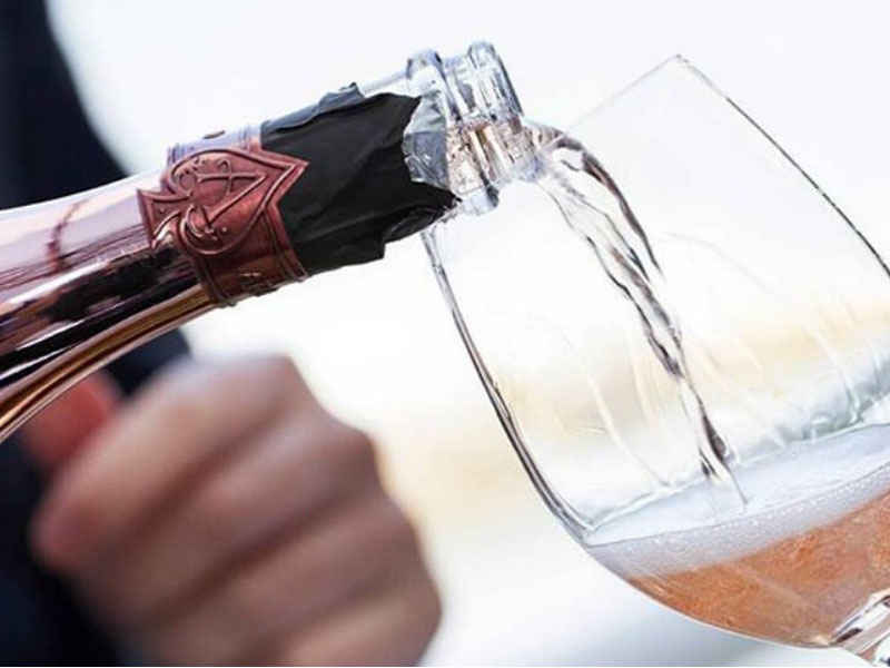 rượu vang nổ bottega rosé gold