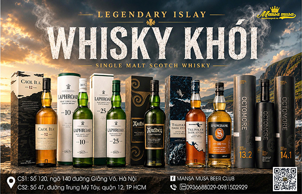 whisky khói với đồ nướng việt: nghệ thuật kết hợp độc đáo