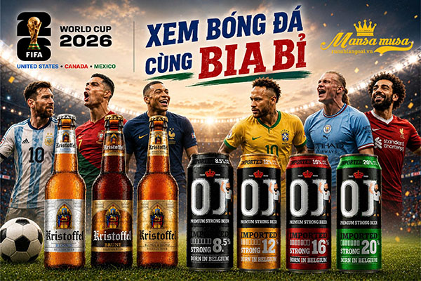 xem bóng đá uống bia gì ngon: top bia bỉ xu hướng 2026